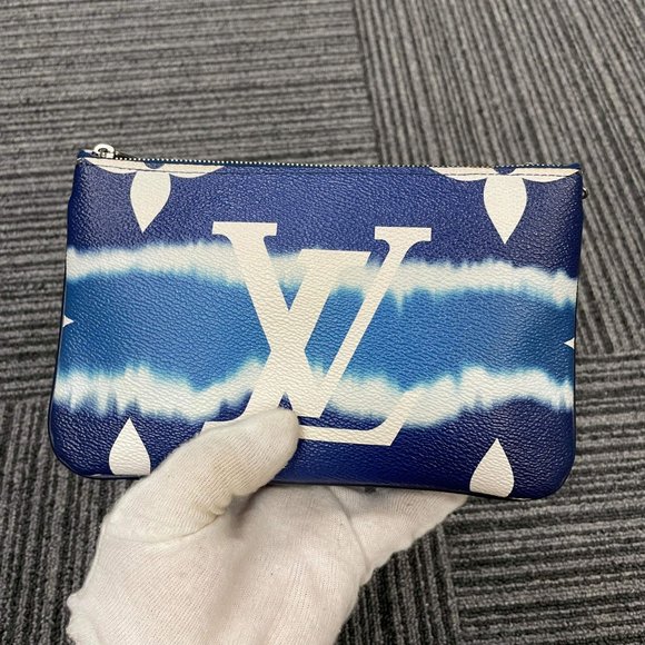 Louis Vuitton Escale Double Zip Pochette Bleu - Picture 4 of 6